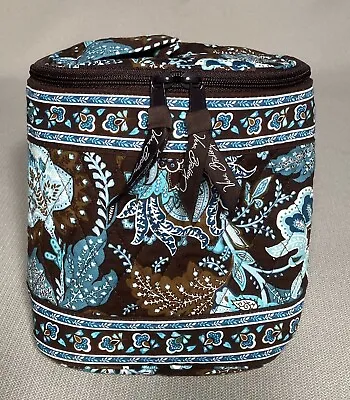 Vera Bradley Cool Keeper Bag Insulated Bottle/Lunch Tote Java Brown Blue Retired • $15