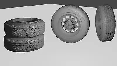 1/24 American Vector Wheels Tires Brake Discs For Diorama Or Diecast UNPAINTED • £8