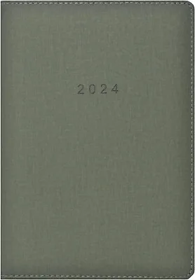 2024 Diary A5 - Day Per Page Daily Journal Planner (Olive Green) • £6.99