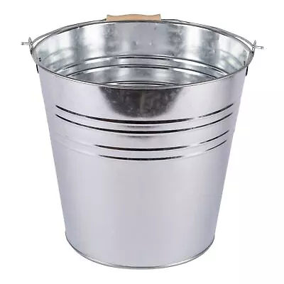 1x 12L Galvanised Steel Bucket Metal Outdoor Garden Ash Ashtray Ice Tub Bin • $23.10