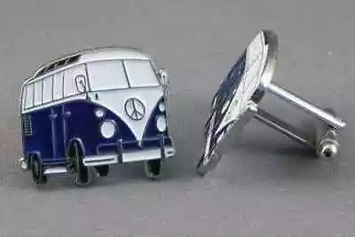 £4.49 • Buy New Old School VW Campervan Camping Volkswagon Cufflinks Cuff Shirt Links Metal