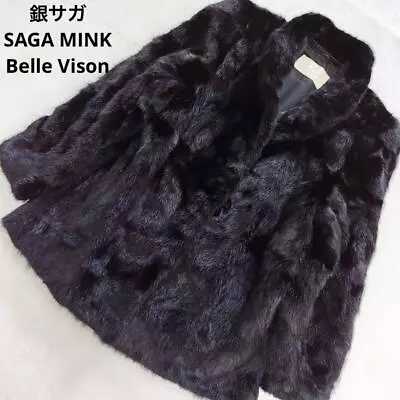 Silver Saga Mink Belvision Women'S Fur Coat Large Free • $220.63
