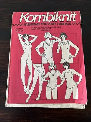 Kombiknit Ladies Girls Exercise Wear Multi Sizes UNCUT Leotard Tights Vintage • $4.99