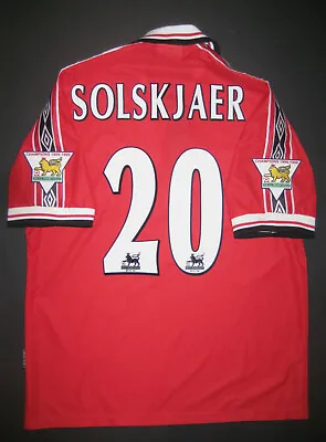 1998-1999 Umbro Manchester United Ole Gunnar Solskjaer Home Jersey Shirt Kit  • $379.99
