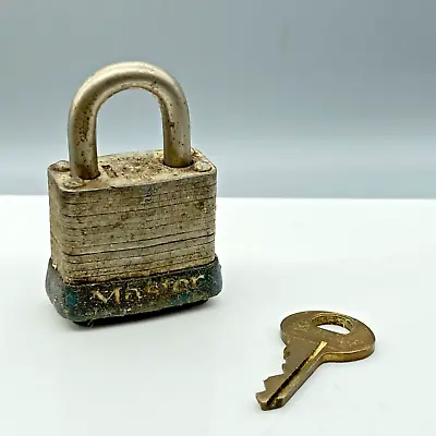 Vintage Master Miniature Lock And Key Tiny Padlock With Original Brass Key P64 • $13.30