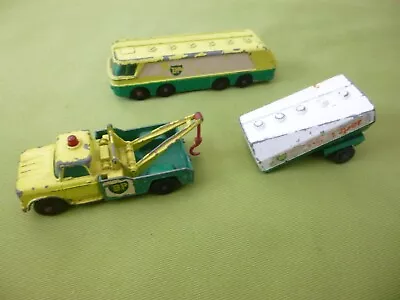 EARLY LESNEY BP AUTOTANKER No.1 & BP WRECK TRUCK No13 & GAS TANKER No.83 • £8