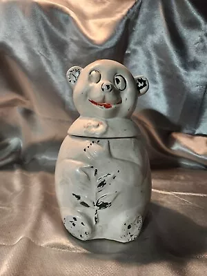 Vintage McCoy Cookie Jar Snow Bear 1965 USA Pottery 11  Tall By 6   Wide Ceramic • $20