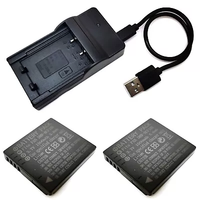 Battery / USB Charger For Panasonic Lumix DMC-FS25 DMC-FS30 DMC-FS33 DMC-FS42 • $27.98