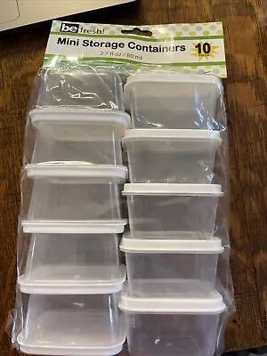 MINI Surefresh PLASTIC STORAGE CONTAINERS W/LIDS2.7FL. 10TOTAL • $1.99