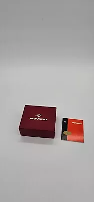 Vtg Movado Watch Outer Box Gold And Red With Booklet And Guarantee Certificate • $39