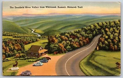 Mohawk Trail MA~Deerfield River Valley @ Whitcomb Summit~Vintage Linen Postcard • $3.70