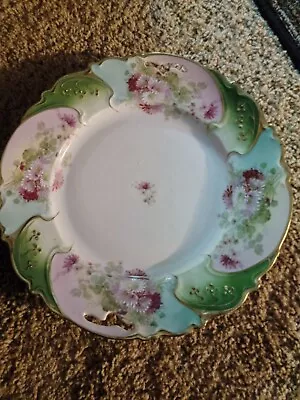 Gorgeous AUSTRIA NEW HABSBURG CHINA Plate Floral Flowers  Gold Trim 11  • $16.99