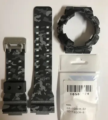 CASIO G-Shock  Band GA-100CM-8A GD-120CM-8 Camouflage Grey & Bezel  GA100CM • $68