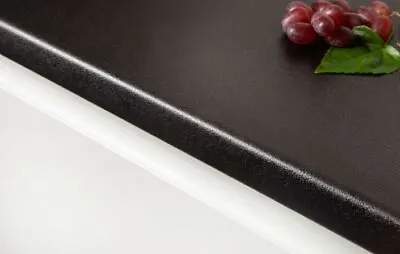 Matt Black Laminate Kitchen Worktops 38mm Thick Rounded Edge - Various Sizes • £22.95