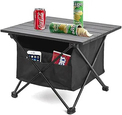 $9.99 • Buy Folding Camping Table With Storage Bag Portable Aluminium Frame Outdoor Picnic