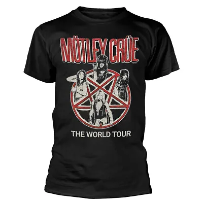 Motley Crue Vintage World Tour (Black) T-Shirt NEW OFFICIAL • $40.69