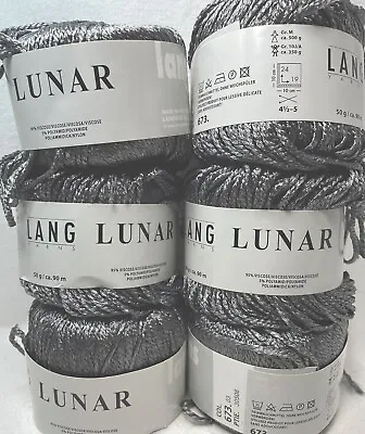 $32.49 • Buy Lang Yarns LUNAR Color 673.03 Gray Lot Of 6 Vintage Discontinued