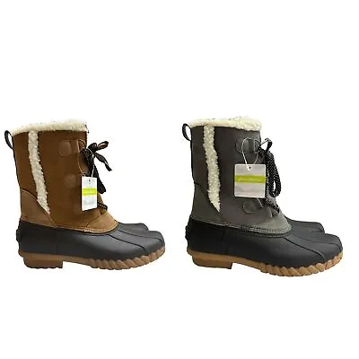 Eddie Bauer Women's Faux Fur Lined Comfort Footbed Duck Boots • $29.99