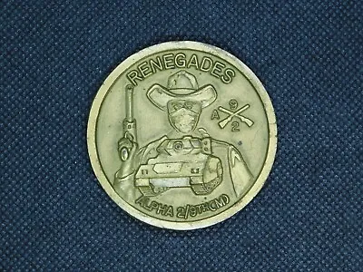 Rare US Army 2nd Infantry Alpha 2/9th Manchu Renegades Korea Challenge Coin 2  • $87.95
