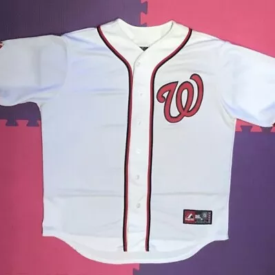 MLB MAJESTIC GENUINE STEPHEN STRASBURG WASHINGTON NATIONALS JERSEY - Large • $20