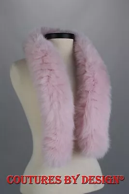 St John Knits Long Fur Boa Dark Seashell Pink NWT $595 • $174.95