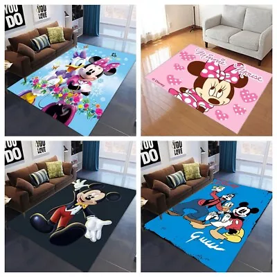 Kids 3D Mickey Mouse Carpet Doormat Indoor Rug Living Room Bedroom Floor Mat New • £14.40