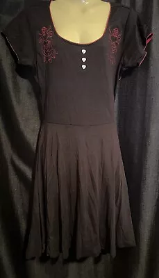 Hell Bunny Dress Vintage Rockabilly Goth Black & Red NEW Size XL Alternative • $14.50