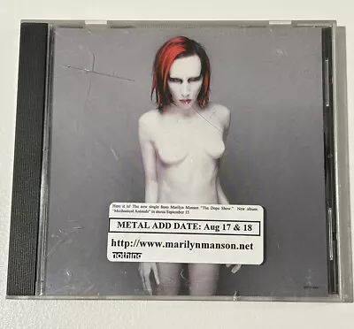 Marilyn Manson - Dope Show RARE Promo CD Single W/ Hype Sticker '98 • $9.99