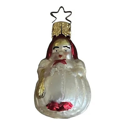 Inge-Glass Old World Miniature Girl/Woman Glass Christmas Ornament West Germany • $11.50