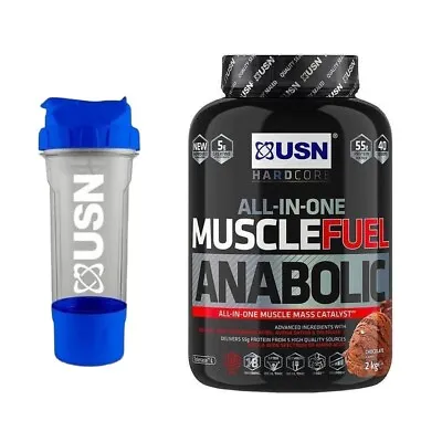 £41.99 • Buy USN Muscle Fuel Anabolic All-In-One Protein Powder 2KG 3 Flavours FREE SHAKER