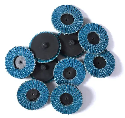 10x 2 In R-Type Roll Lock Flap Sanding Grinding Discs Wheels 40 Grit Die Grinder • $13.69