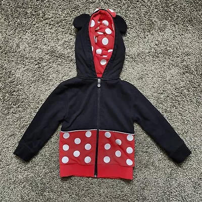 READ Disney Minnie Mouse Cubcoat Jacket (Hoodie / Stuffed Animal) Size 4-5 Years • $5.99