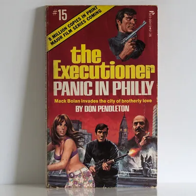DON PENDLETON Panic In Philly MACK BOLAN Is THE EXECUTONER #15 US 1974 Pinnacle • £7