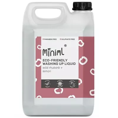 Miniml Eco Washing Up Liquid - Wild Rhubarb & Lemon - 5L - 100% Vegan • £15.48