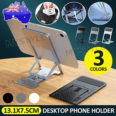 $5.85 • Buy Folding Desk Mobile Phone Stand Mount Holder For IPhone IPad Tablet Adjustable