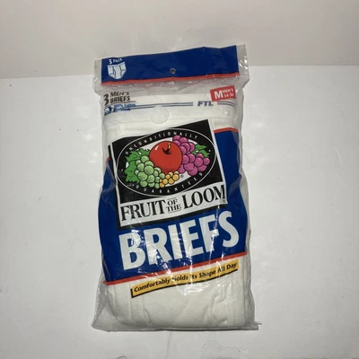 $39.99 • Buy Vintage 1996 Fruit Of The Loom Men's Briefs Size 34-36 Medium 3 Pack New Sealed