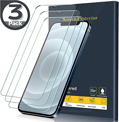 3X Tempered Glass Screen Protector For IPhone 15 14 13 12 11 Pro Max XS XR X 8 7 • $2.59