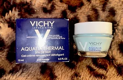 VICHY Aqualia Thermal Night Spa Replenishing Anti-Fatigue Cream Gel-.5 Oz-New • $12.97
