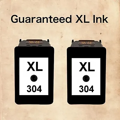 £19.99 • Buy 304 XL Black Twin Pack Ink Cartridges Remanufactured For Your HP Printer