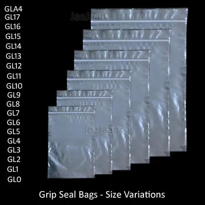 Grip Seal Bags Self Resealable Mini Grip Poly Plastic Clear Zip Lock [All Sizes] • £296.95