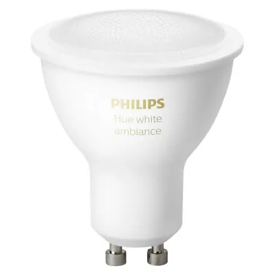 $63 • Buy Philips Hue 5.4cm/5.7W Smart Light  LED Bulb V2 White Globe GU10 W/ Bluetooth