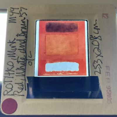 Mark Rothko “Red White Brown” Abstract Expressionism Art 35mm Slide • £9.66