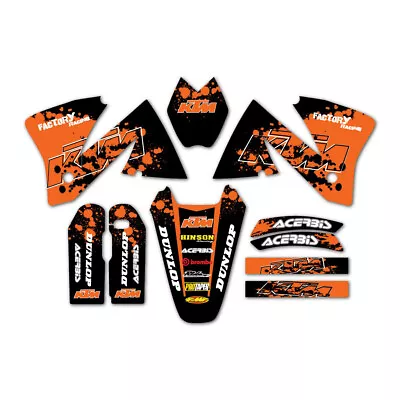 KTM Graphics Kit EXC 2001-2002 SX SXF 1998-2000 Laminated Gloss Decal MX Sticker • $58.95