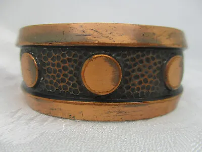 Vintage Estate Jewelry Marked Bell Solid Copper Cuff Bracelet  1  Wide • $28