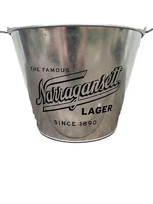 Rare Older Narragansett Beer Galvanized Metal Ice Bucket Bottle Can Cooler • $25