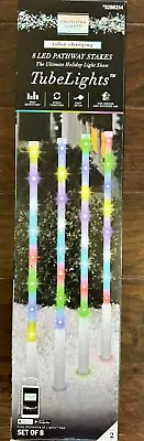Gemmy Orchestra Of Lights 8-Marker Multicolor Christmas Pathway Markers • $79.99