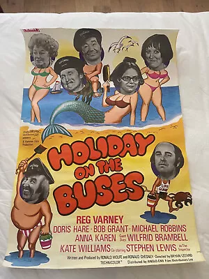 HOLIDAY ON THE BUSES 1973 Original British Comedy Film Poster REG VARNEY • £4.99