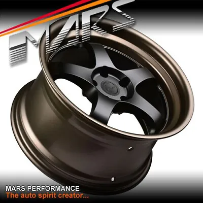 MARS MP-S1 4x 18 Inch Black Face Deep Matt Bronze Dish Alloy Wheels Rims 5x114.3 • $1499.99