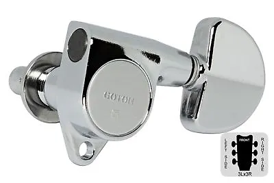 GOTOH SG301-20 Tuning Machine With Grover Shaped Buttons - 3L X 3R - Chrome • $37.74