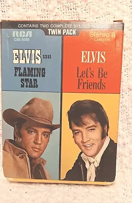 RARE Elvis Flaming Star/Lets Be Friends Twin Pack 8 Track C8S-5050  AARON SMITH  • $140